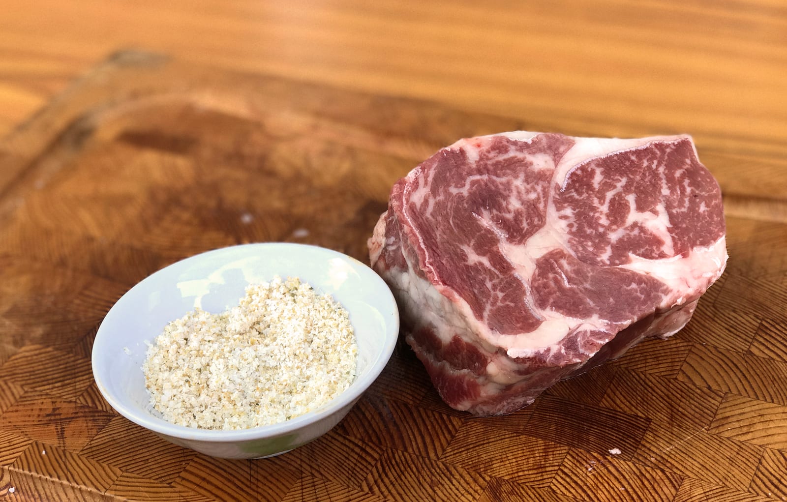 NZ Prime Steer ribeye prepared for the Premium omakase BBQ tier